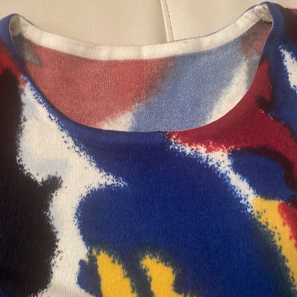 Unbranded Abstract Design Silk Blend Sweater Dress - size M fit to XL - Picture 12 of 12